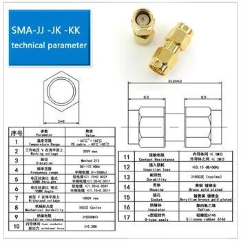 1X Adet SMA Erkek RP-SMA RP SMA RP SMA Erkek Fiş Kablosu Anten konektör soket Altın Kaplama Pirinç Düz Koaksiyel RF Adaptörleri