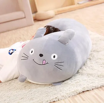30-90CM Yumuşak Hayvan Karikatür Yastık Minder Sevimli Şişman Köpek Kedi Totoro Penguen Domuz Kurbağa peluş oyuncak Dolması Güzel çocuklar Doğum Günü Hediyesi