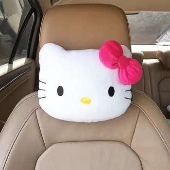 Hello Kitty Araba Aksesuarları Araba Kafalık araba yastığı Geri Dinlenme Seti Karikatür Sevimli Araba kaynaklı Koltuk Boyun Yastık Yardımcı Dinlenme