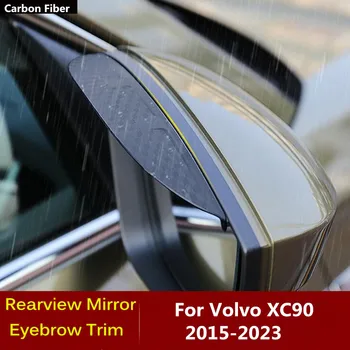 Volvo için XC90 2016 2017 2018 2019 2020 2021 2022 2023 Karbon Fiber yan görüş aynası Visor Kapak Sopa Trim Kalkan Kaş
