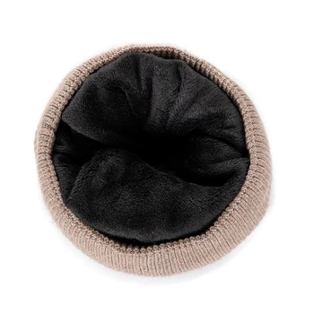 Yeni Unisex Kış Şapka Eklemek Kürk Astarlı Flanş Kap Şık Yumuşak Bere şapka Erkekler Kadınlar İçin Sıcak Kalın Açık Streetwear Örme Şapka