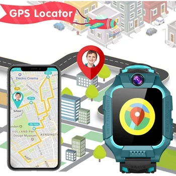 Çocuklar akıllı saat es GPS Tracker Telefon Görüşmesi Erkek Kız Dijital kol saati Spor akıllı saat Dokunmatik Ekran Kamera Anti-kayıp SOS
