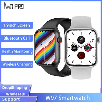 Iwo W97 Pro Smartwatch Kadın Erkek 1.9 İnç Bluetooth Çağrı Kalp Hızı Uyku Monitör akıllı saat Erkekler Kadınlar için Pk I7 Pro Max