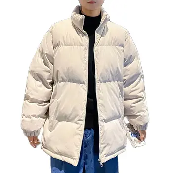 Kış Ceket Erkek Parkas Kalınlaşmak sıcak tutan kaban Adam Standı Yaka Ceketler Katı Renk Parka Ceket Erkek Kadın Moda Yeni Streetwear 5XL