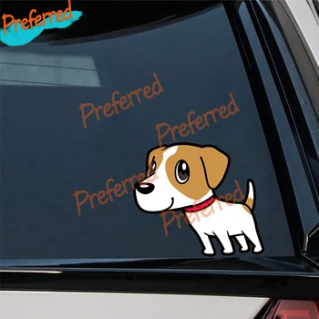 Sevimli Schnauzer Jack Russell Terrier Köpek Karikatür Araba Sticker Çıkartma Vinil Su Geçirmez Malzeme, Araba / kamyon Gemi / Sörf Camper / araç kutusu