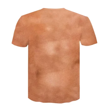 Komik 3D Kas T Shirt Erkek Yaz Kısa Kollu Spor Tee Serin Streetwear 3D Baskı Sahte Kas T-shirt 3D Karın