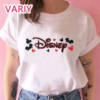 Kadın Tshirt Harajuku Mickey Mouse Disney Mektup Baskı T shirt Komik Kadın Eğlence Moda Estetik Unisex Tshirt Dropship