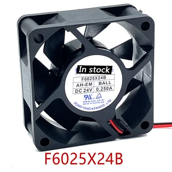 100 % çalışma orijinal F6025X24B AH DC24V 0.25 A topu soğutma fanı 6 CM invertör fanı