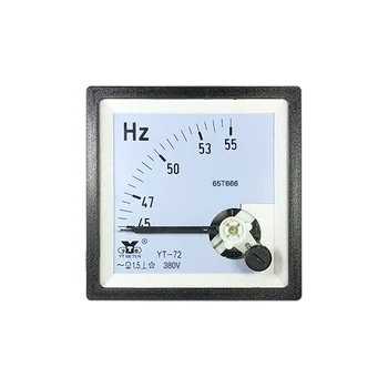 Yt72 AC frekans ölçer pointer 50Hz 60Hz 45-55Hz 45-65hz 100 V 220 V 380 V 110 V işaretçi gerilim dh72 cp72 üç fazlı şarkı