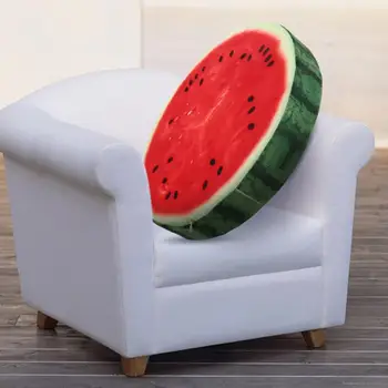 Yaratıcı Atmak Yastıklar Sevimli 3D Meyve Turuncu Karpuz PP Pamuk ofis koltuğu Arka Yastık Kanepe Araba Atmak Yastık yer minderi