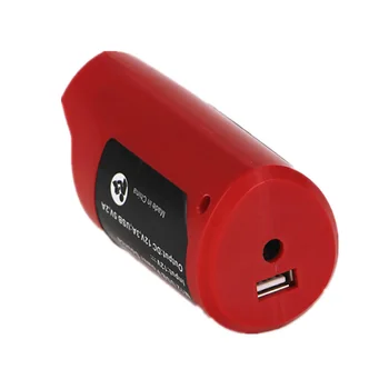 Taşınabilir ABS Kırmızı Araçları Yedek Dönüştürücü Güç Kaynağı Güvenli Adaptör Şarj Cihazı USB Milwaukee Lityum Pil 12V M12