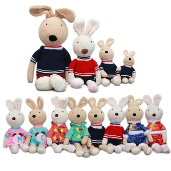 Kawaii Le Sucre Soyunma Tavşanlar Peluş Bebek Yumuşak Tavşan Doldurulmuş Hayvanlar Oyuncak Kazak Tang Takım Elbise Tavşan bebek oyuncakları Kızlar için