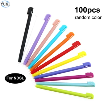 YuXi 100 adet Rastgele Renk Dokunmatik Stylus Kalem Nintendo DS Lite DSL NDSL için Plastik video oyunu Aksesuarları