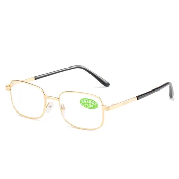 Ahora Presbiyopi okuma gözlüğü Metal Kare Çerçeve Şeffaf Lens Gözlük +1.00 +1.50 +200 +250 +300 +350 +400