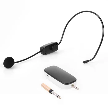 Taşınabilir Kablosuz UHF Mikrofon Kafa Monte Mikrofon Alıcısı Öğretim Kulaklık Kulaklık Aksesuarları