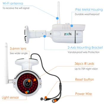 Zoohi 2MP/3MP / 5MP hd ip kamera Wifi Gözetim Kamera Kızılötesi Gece görüşlü güvenlik Kamera ile Uyumlu K8204 K8208 NVR