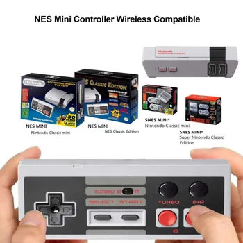 Şarj edilebilir NES Klasik Mini Kablosuz Denetleyici-TURBO / EV SÜRÜMÜ-Hızlı Düğmeler Sürümü Nes Wii Oyun Sistemi 2.4 G