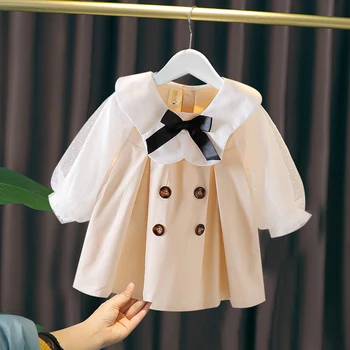 2023 Yenidoğan Bebek Kız Giysileri Rahat Uzun Kollu Elbise Bebek Kız Giyim için 1st Doğum Günü Prenses Parti Elbiseler Vestidos