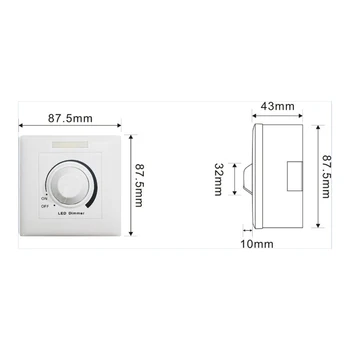 LED Kontrol Dimmer 0 -10V 1-10V LED ışık dimeri Anahtarı AC110V 220V Parlaklık Kolay Ayarlanabilir Gömme Kurulum