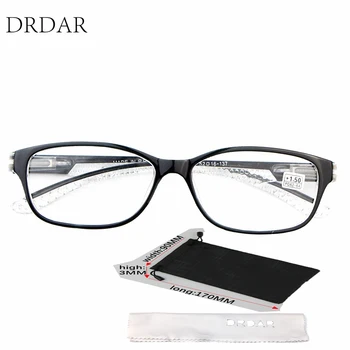 DRDAR Lens bezi Len kadın Okuma ayna 9303 kare çerçeve HD Anti-yorgunluk Erkekler okuma gözlüğü Siyah / kırmızı / kahverengi