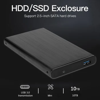 2.5 inç USB 3.0 harici sabit disk Disk Kutusu Alüminyum Alloy10TB 6Gbps HDD SSD Mobil Muhafaza Kutusu Dizüstü PC için