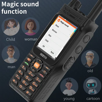 SERVO F3 Artı 3 SIM Kart Walkie Talkie Cep Telefonu UHF 400-470MHz Güç Bankası Hızlı Arama Otomatik Kayıt Çağrı Sihirli Ses Cep Telefonu