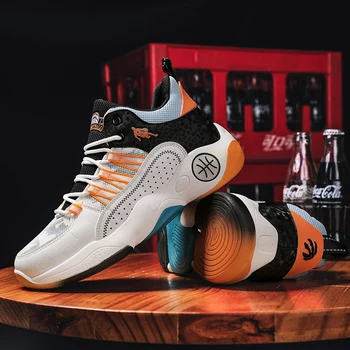 Yeni Moda Erkek basketbol ayakkabıları Yaz Hafif Nefes En Kaliteli Ribaund spor ayakkabılar İstikrarlı Destek Marka Ayakkabı Adam için