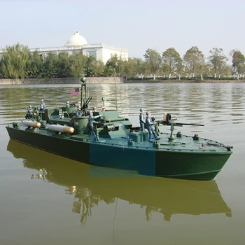 1: 25 Uzaktan Kumanda Versiyonu Torpido botu PT596 Deniz Bitmiş Gemi Savaş Gemisi Ölçekli Gemi Modeli