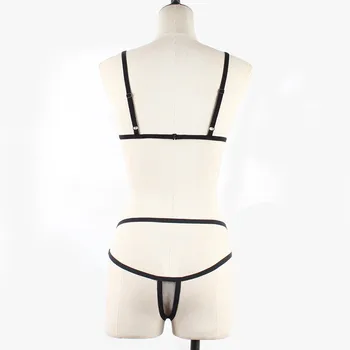 Kadın Egzotik Setleri Seksi İç Çamaşırı Sutyen Seti Tel Ücretsiz G-string İç Çamaşırı Kıyafeti Moda sütyen ve külot seti