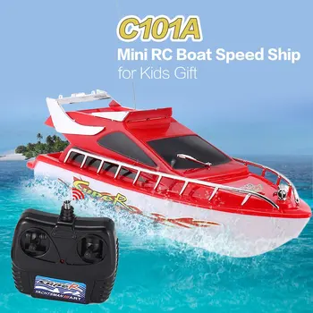C101A Mini Radyo Uzaktan Kumanda RC Yüksek hızlı Yarış Teknesi Hızlı Gemi Çocuklar için Çocuk Hediye Mevcut Oyuncak Simülasyon Modeli