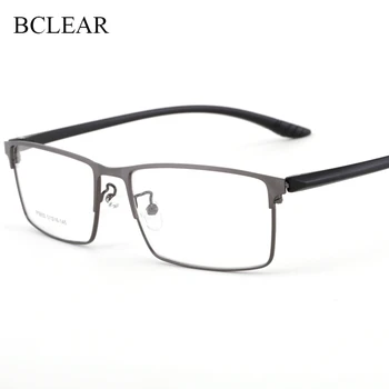 BCLEAR 2019 Alaşım Gözlük Çerçeve Erkekler Ultralight Kare Miyopi Presbiyopi Reçete Gözlük Metal Tam Optik Çerçeve Gözlük