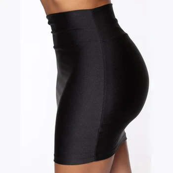 2021 Yaz Kadın Seksi Kulübü Mini Etek Kadın Saten Paket Kalça Kısa Etek Bodycon Clubwear Polyester