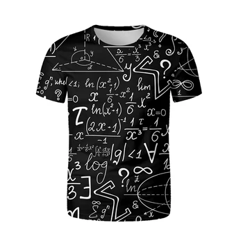 Yeni Moda Komik Matematik Formülü Yaz 3d T Shirt Erkekler Streetwear Boy Yumuşak Matematik Meraklısı Giysileri Artı Boyutu Üst