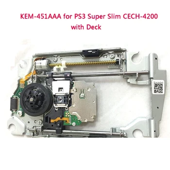 Yedek KEM-451AAA KEM 451aaa için PS3 Orijinal Süper İnce CECH-4200 Lazer Lens okuyucu güverte mekanizması ile