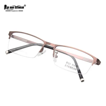 Yarım Çerçevesiz Gözlük Çerçeve Unisex Optik Gözlük Ruı Hao Gözlük Dikdörtgen Çerçeveleri Süper Hafif Alaşım Gözlük 2539