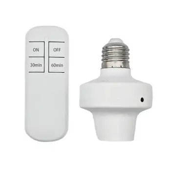 Yüksek kaliteli E26 E27 kablosuz uzaktan kumanda ışık lamba soketi 15 M ON / off akıllı anahtar priz aralığı akıllı cihaz için LED ampul
