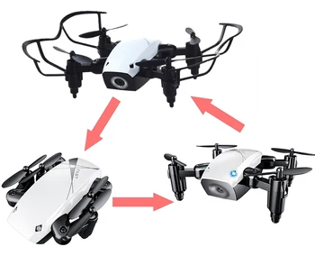 JY018 FPV RadioR / C Taşınabilir Quadcopter 720 P Kamera WiFi Katlanabilir Özçekim Cep Drone VS E58 Flycam Helikopter ile Kamera 4 k