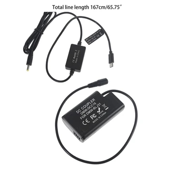Kukla Pil Adaptörü USB Tip-C DMW-BLJ31 DMW - DCC16 DC Çoğaltıcı S1 S1H S1R Kameralar