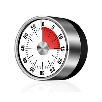 Yüksek Sesli Alarm Manyetik Saat Timer İle 60 Yeni Paslanmaz Çelik Görsel Zamanlayıcı Mekanik Mutfak Timer-Alarm Dakika Pişirme Zamanlayıcısı