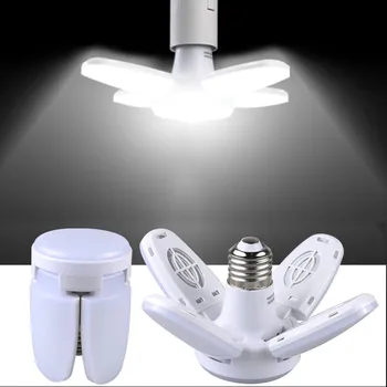 E27 LED Ampul vantilatör pervanesi Zamanlama Lambası AC85 - 265V 28W Katlanabilir led ışık Ampul Lampada Ev Tavan Lambası