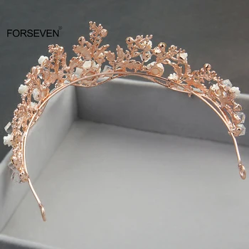 Düğün Taç Gelinler Tiaras saç aksesuarları Mücevherli Taçlar Güzel Başlığı Balo Doğum Günü Kostüm Partisi Balo OrnamentsSL