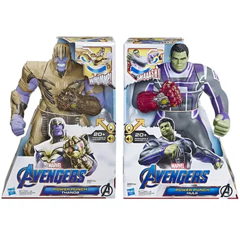 Hasbro Marvel Avengers Özelliği Kahraman Güç yumruk Thanos E7406 Hulk E3313 Eylem şekilli kalıp Koleksiyon sesli oyuncak ve ışık
