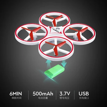 Halolo ZF04 RC Mini Quadcopter İndüksiyon Drone akıllı saat Uzaktan Algılama Hareket Uçak UFO El Kontrol İrtifa Tutun Drone