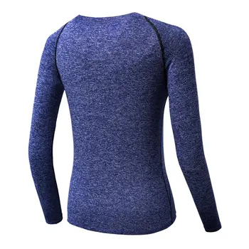 Sıcak Kadın Sıkıştırma Uzun Kollu T-Shirt Tayt Uzun Kollu Termal Taban Katmanı Üstleri Çabuk kuruyan İnce Yoga koşu tişörtü