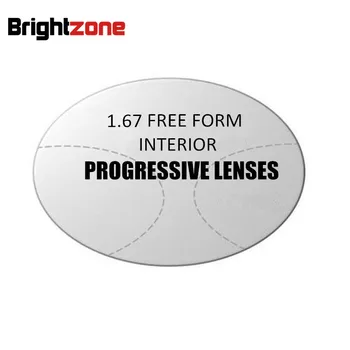 1.67 Asferik Yüksek Endeksli Ser Form Geniş Alan İç Multifocus yansıma önleyici CR - 39 Rx Reçine İlerici Lensler Reçete