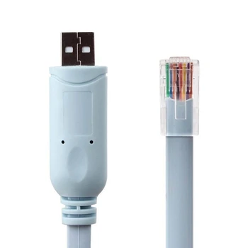 1 Adet Açık Mavi 1.8 M USB RJ45 kablo USB RS232 Seri kablo USB RJ45 CAT5 Konsol Adaptörü kablo kordonu-Yönlendiriciler