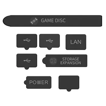 Toz Geçirmez Örgü Filtre Jack Stoper Kiti Kapak Xbox Serisi X PS5 Oyun Konsolu Aksesuarları Konsolu Anti-toz Silikon Fişler