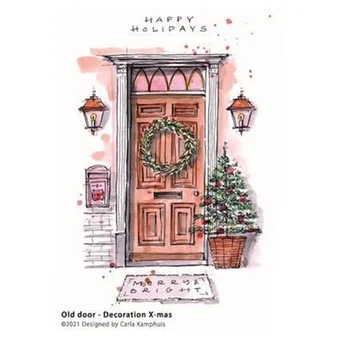 Noel Dekore Kapı Temizle Mühür Damga DIY Scrapbooking Kabartma Fotoğraf Albümü Dekoratif Kağıt Kartı Zanaat Sanat El Yapımı Hediye