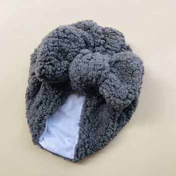 BalleenShiny çocuk Kuzu Yün Şapka Sonbahar ve Kış Sıcak Şapka Büyük Yay 0-2years ıçin Erkek Kız Bebek Güzel Ilmek Yumuşak