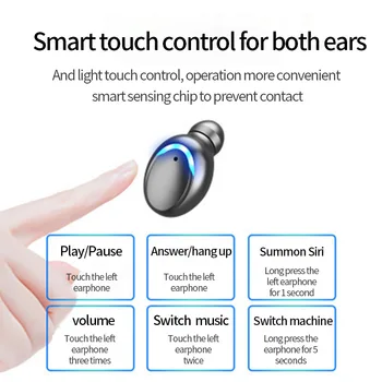 F9 TWS Bluetooth kablosuz kulaklıklar Su Geçirmez Kulaklık Gürültü Azaltma Kulaklık HiFi stereo kulaklıklar Kutusu Telefon Şarj için